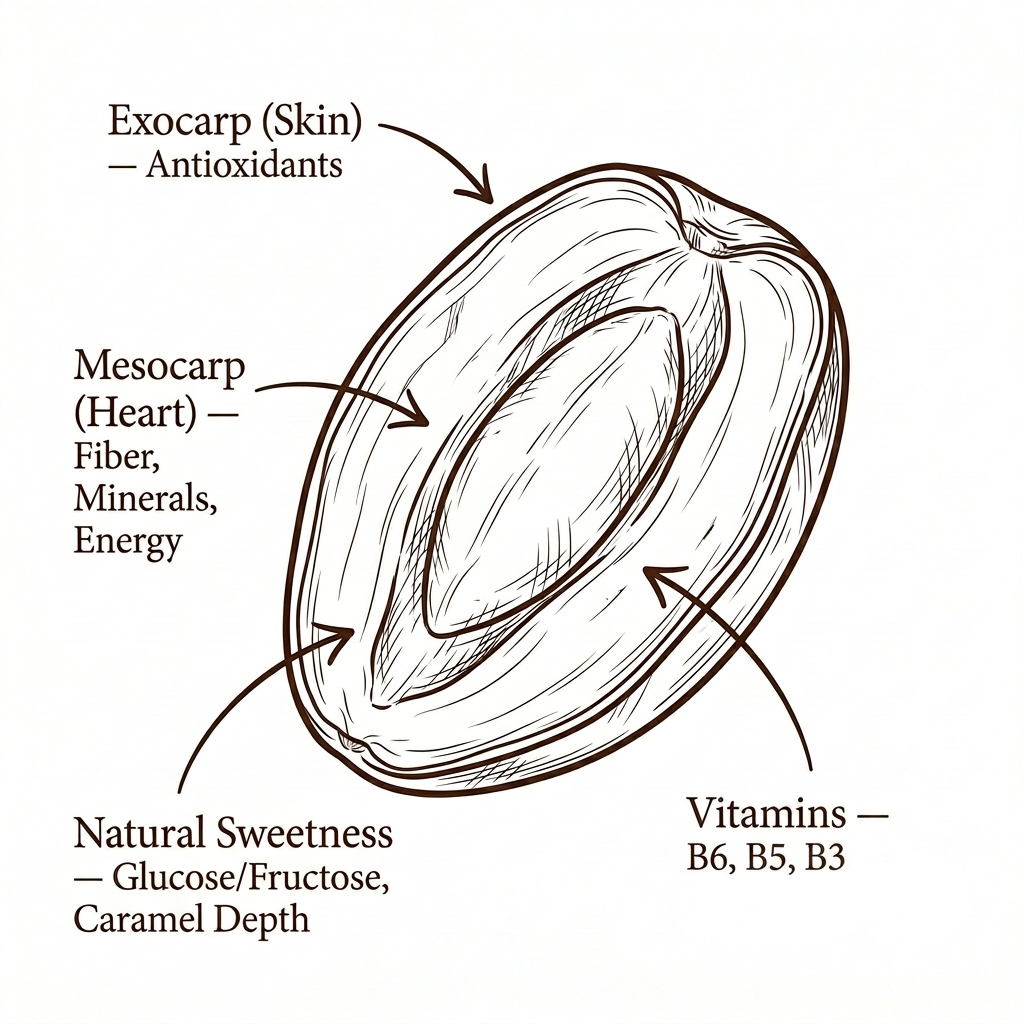 Medjool Date Anatomy Diagram